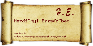 Herényi Erzsébet névjegykártya