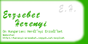 erzsebet herenyi business card